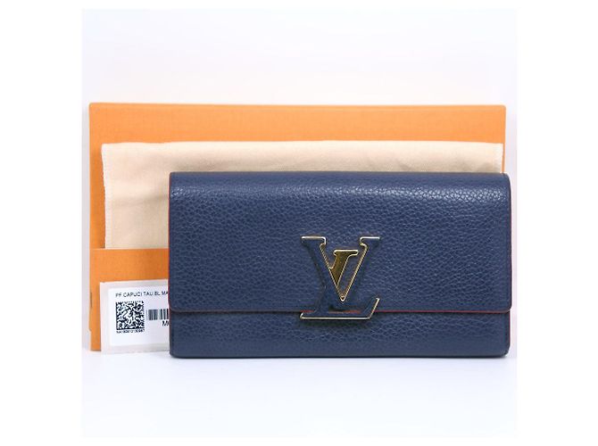 Cartera Larga Capucines Taurillon de Louis Vuitton Azul - vista 12