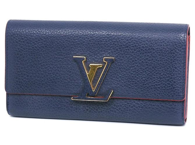 Cartera Larga Capucines Taurillon de Louis Vuitton Azul - vista 2