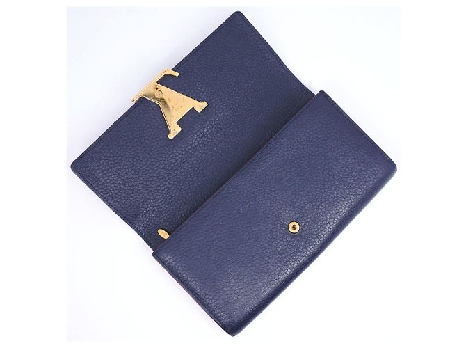 Cartera Larga Capucines Taurillon de Louis Vuitton Azul - vista 4