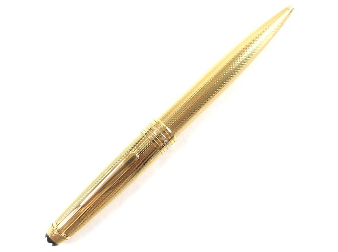 Bolígrafo Montblanc Meisterstück Solitaire Vermeil Cebada Dorado - vista 2