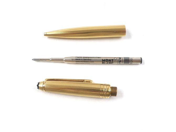 Bolígrafo Montblanc Meisterstück Solitaire Vermeil Cebada Dorado - vista 3