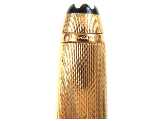 Bolígrafo Montblanc Meisterstück Solitaire Vermeil Cebada Dorado - vista 8