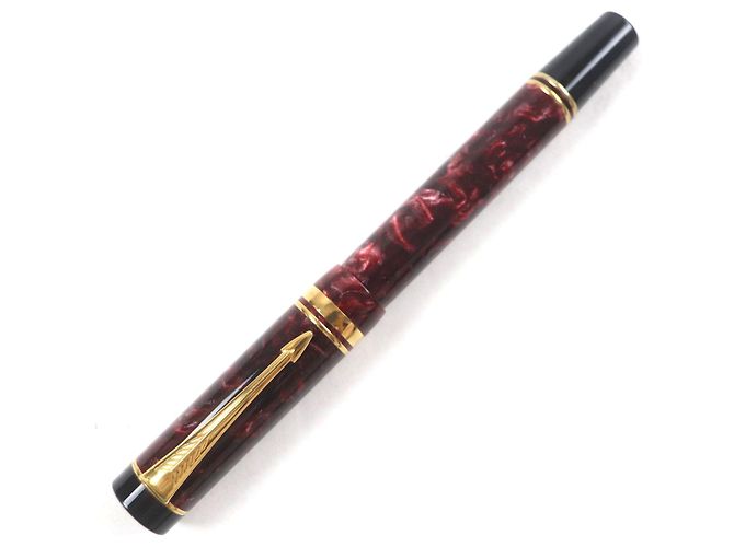 Autre Marque Pluma Parker Duofield Au750 Negro Roja Dorado - vista 2