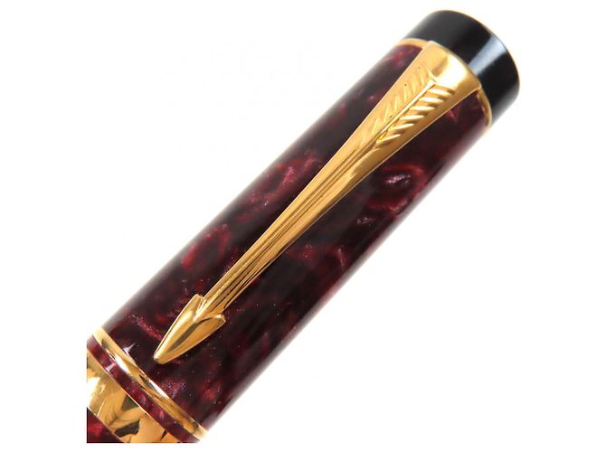 Autre Marque Pluma Parker Duofield Au750 Negro Roja Dorado - vista 6