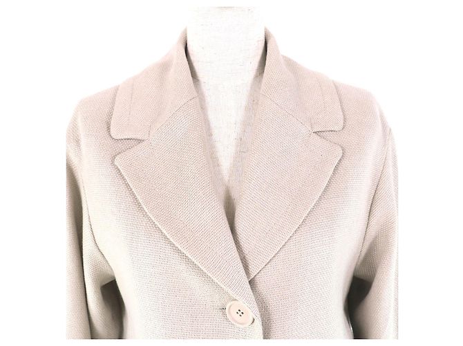 Max Mara Abrigo de lino S MaxMara DISEÑO PARA UNA VIDA FÁCIL Beige - vista 4
