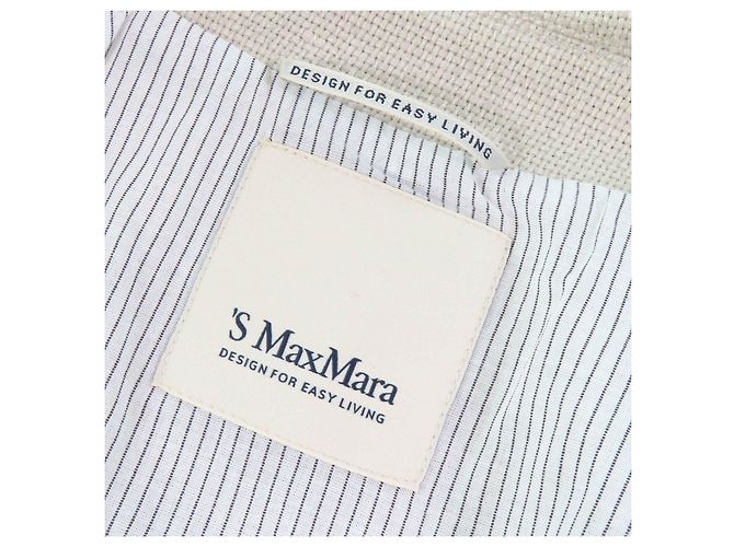 Max Mara Abrigo de lino S MaxMara DISEÑO PARA UNA VIDA FÁCIL Beige - vista 8