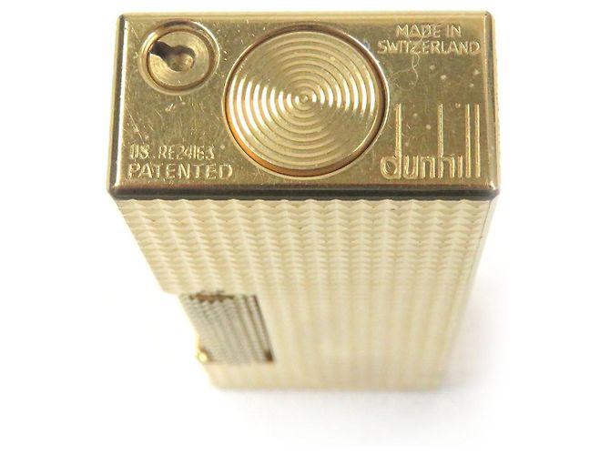 Alfred Dunhill Dunhill Diamantmuster quadratischer Feuerzeug Golden - Ansicht 5
