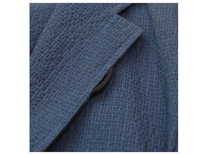 Autre Marque Chaqueta de mezcla de algodón seersucker 2B Boglioli Azul Azul claro - vista 3