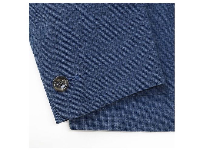 Autre Marque Chaqueta de mezcla de algodón seersucker 2B Boglioli Azul Azul claro - vista 5