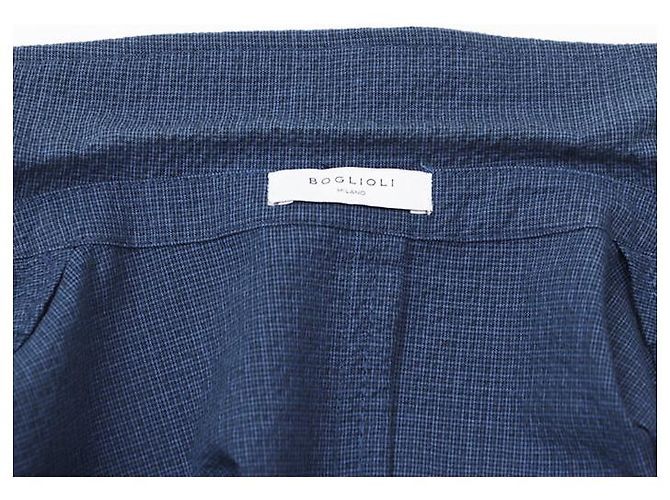 Autre Marque Chaqueta de mezcla de algodón seersucker 2B Boglioli Azul Azul claro - vista 8