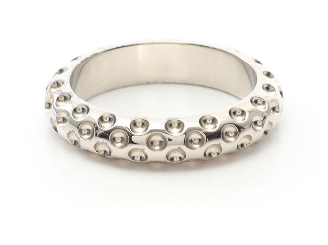 Ring Accessorio Anello Scarf Hermès Dot Argento - vista 2