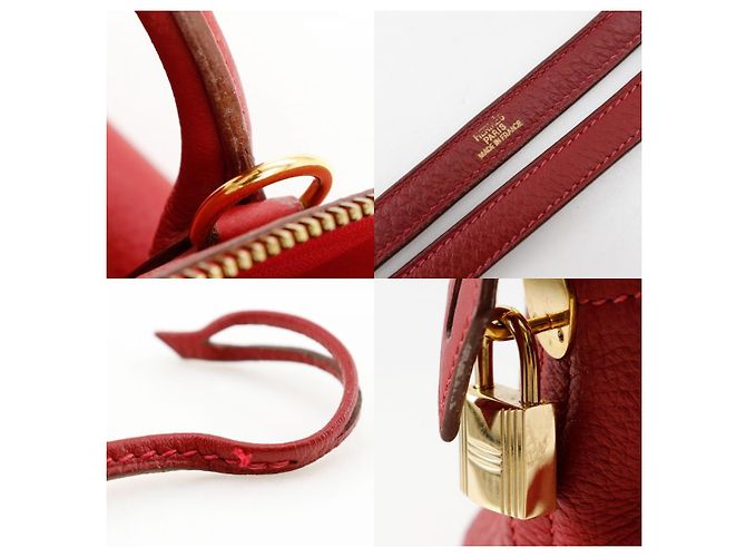 Borsa Bolide Hermès Clemence 35 Rosso - vista 4