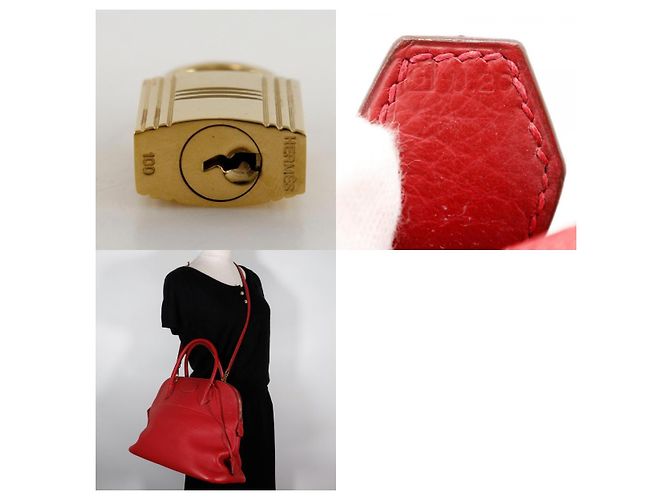 Borsa Bolide Hermès Clemence 35 Rosso - vista 5