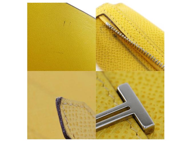 Hermès Hermes Bearn Wallet Epsom Long Yellow - view 6