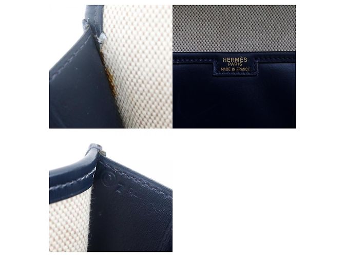 Pochette Jige en Box Calf PM d'Hermès Bleu Marine - vue 4
