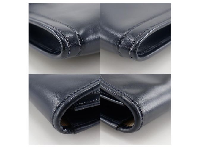 Pochette Jige en Box Calf PM d'Hermès Bleu Marine - vue 5