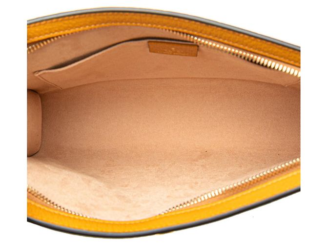 Borsa a mano in peluche GG Supreme Gucci x EXO KAI Beige Arancione - vista 7