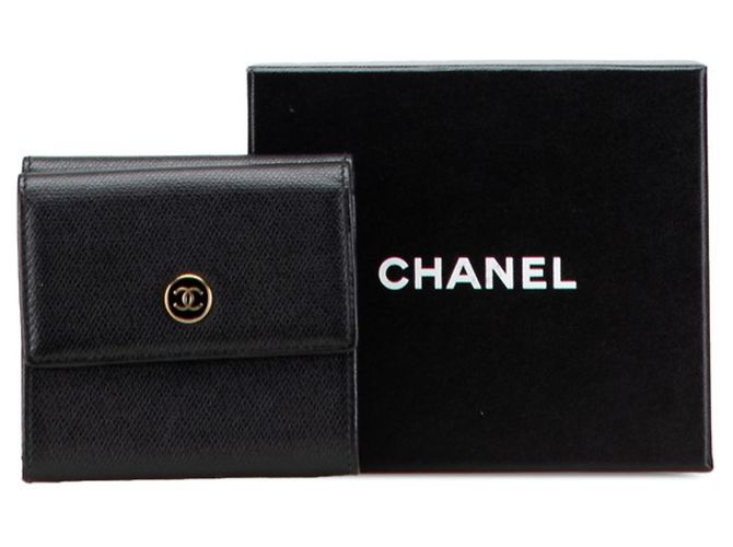 Chanel Coco Button Dreifach-Brieftasche Schwarz - Ansicht 10