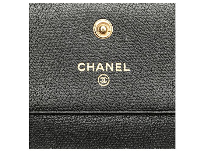 Chanel Coco Button Dreifach-Brieftasche Schwarz - Ansicht 8