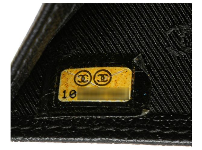Chanel Coco Button Dreifach-Brieftasche Schwarz - Ansicht 9