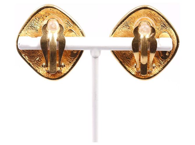 Orecchini a clip in metallo CC Rhombus di Chanel D'oro - vista 2