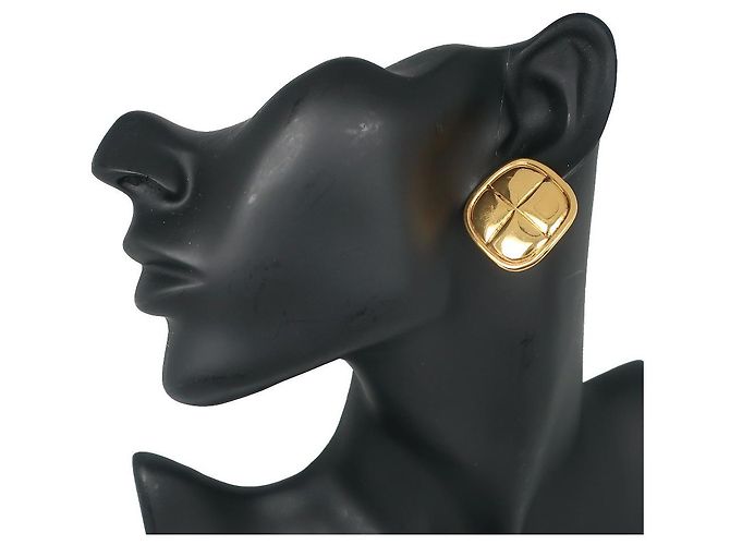 Orecchini a clip in metallo CC Rhombus di Chanel D'oro - vista 5