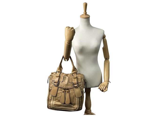 Sac fourre-tout en cuir Chloé Bay - vue 4