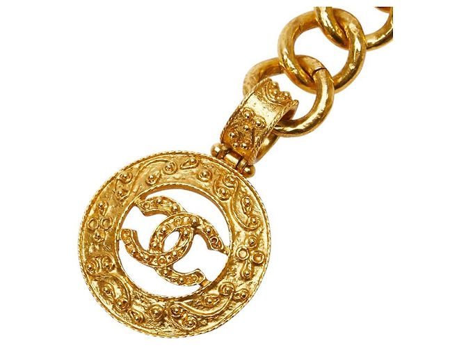 Timeless Vintage Chanel Coco Mark runder Kettengürtel Golden - Ansicht 2
