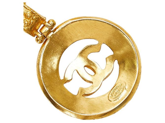 Timeless Vintage Chanel Coco Mark runder Kettengürtel Golden - Ansicht 3