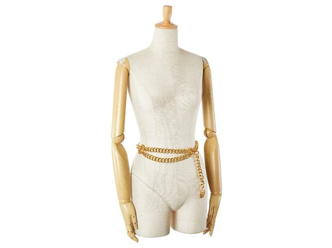 Timeless Vintage Chanel Coco Mark runder Kettengürtel Golden - Ansicht 5