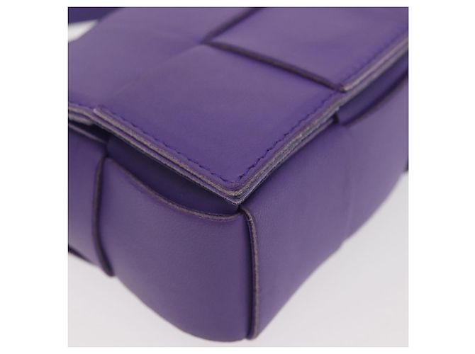Autre Marque BAG CANDY MAXI INTRECCIATO IN PELLE VIOLA AUTH BA5953 Porpora - vista 10