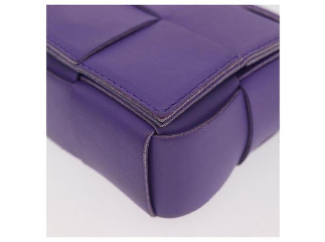 Autre Marque BAG CANDY MAXI INTRECCIATO IN PELLE VIOLA AUTH BA5953 Porpora - vista 11