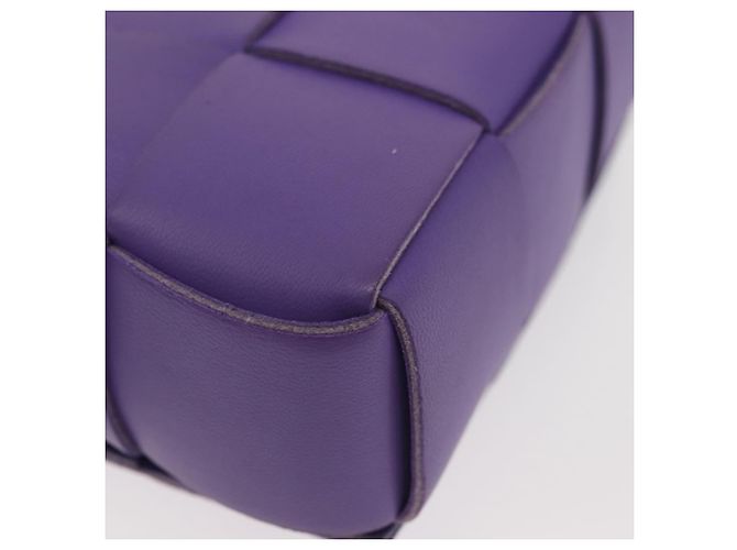 Autre Marque BAG CANDY MAXI INTRECCIATO IN PELLE VIOLA AUTH BA5953 Porpora - vista 12