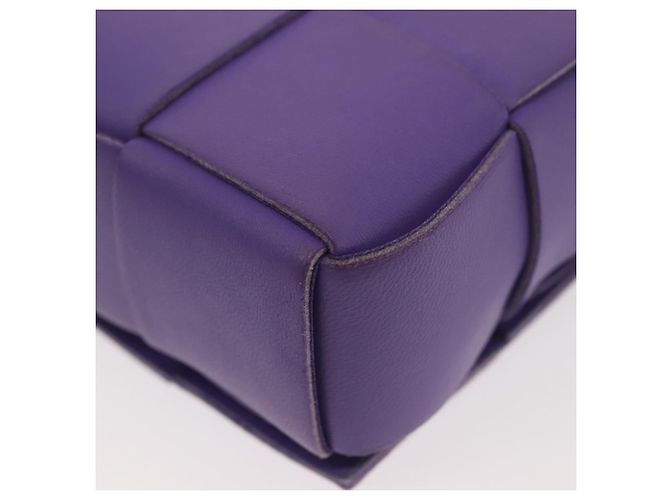 Autre Marque BAG CANDY MAXI INTRECCIATO IN PELLE VIOLA AUTH BA5953 Porpora - vista 13