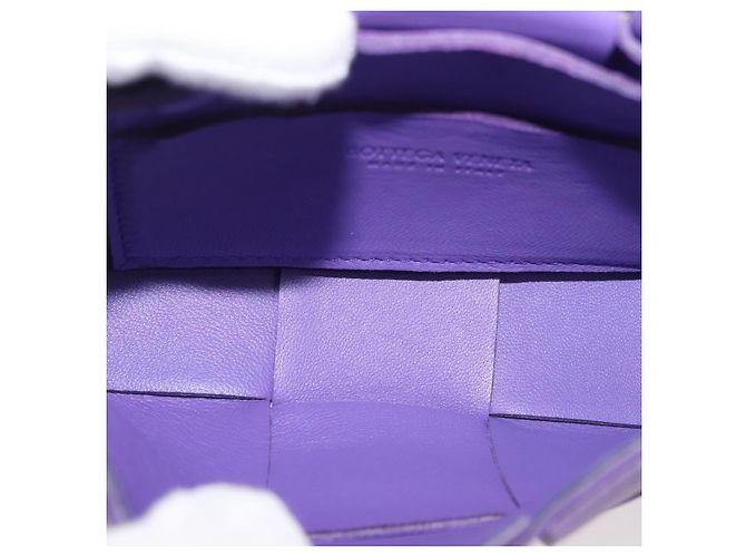 Autre Marque BAG CANDY MAXI INTRECCIATO IN PELLE VIOLA AUTH BA5953 Porpora - vista 16