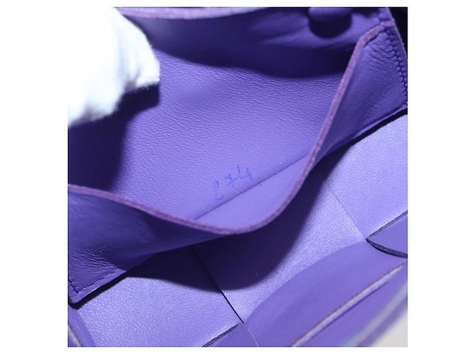 Autre Marque BAG CANDY MAXI INTRECCIATO IN PELLE VIOLA AUTH BA5953 Porpora - vista 19