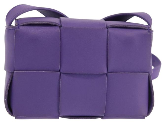Autre Marque BAG CANDY MAXI INTRECCIATO IN PELLE VIOLA AUTH BA5953 Porpora - vista 3