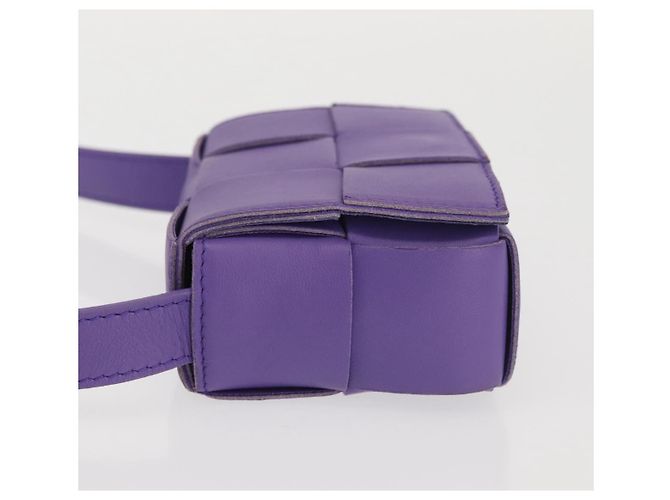 Autre Marque BAG CANDY MAXI INTRECCIATO IN PELLE VIOLA AUTH BA5953 Porpora - vista 5