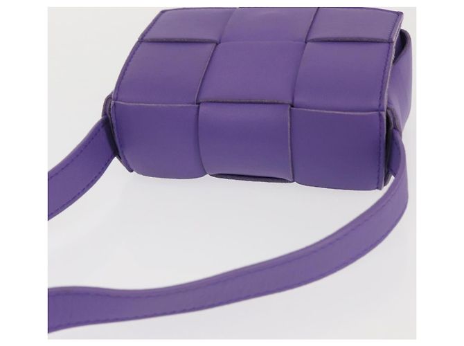 Autre Marque BAG CANDY MAXI INTRECCIATO IN PELLE VIOLA AUTH BA5953 Porpora - vista 6