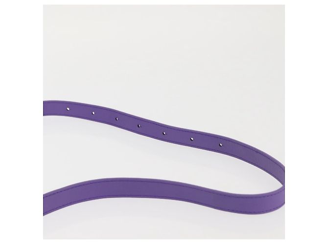Autre Marque BAG CANDY MAXI INTRECCIATO IN PELLE VIOLA AUTH BA5953 Porpora - vista 8