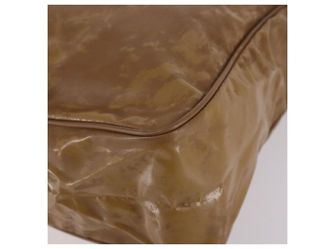 Borsa Tote CHANEL Smalto Marrone Oro CC Auth bs29208 D'oro - vista 12
