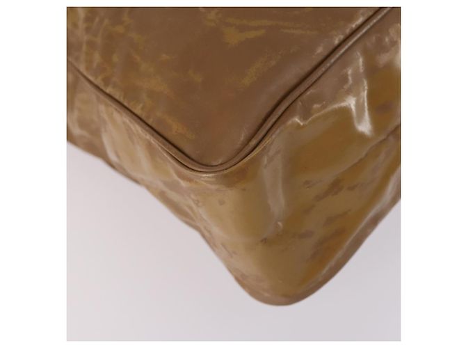 Borsa Tote CHANEL Smalto Marrone Oro CC Auth bs29208 D'oro - vista 13