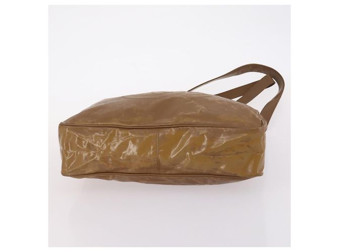 Borsa Tote CHANEL Smalto Marrone Oro CC Auth bs29208 D'oro - vista 9