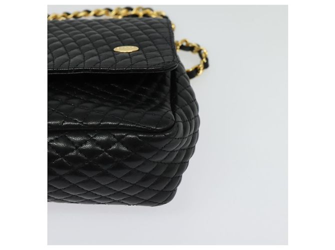 BALLY Borsa a Spalla con Catena Pelle Nera Oro Auth 141002 Nero D'oro - vista 11