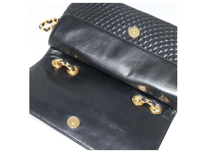 BALLY Borsa a Spalla con Catena Pelle Nera Oro Auth 141002 Nero D'oro - vista 15