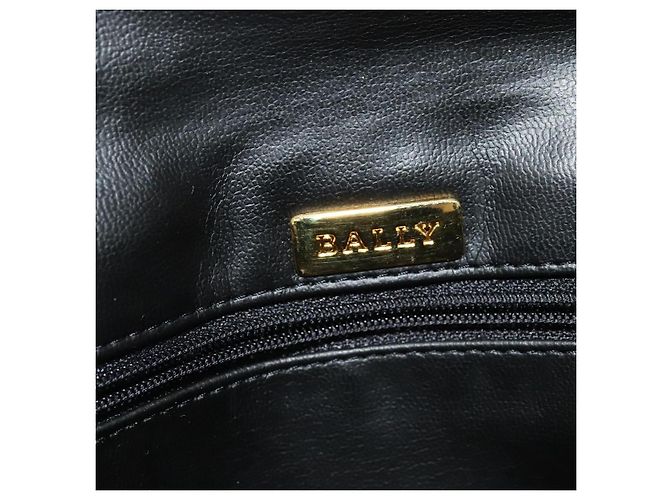 BALLY Borsa a Spalla con Catena Pelle Nera Oro Auth 141002 Nero D'oro - vista 17