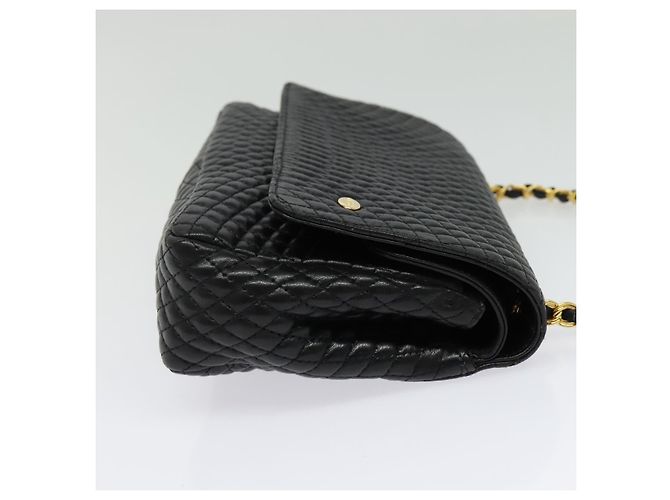 BALLY Borsa a Spalla con Catena Pelle Nera Oro Auth 141002 Nero D'oro - vista 5