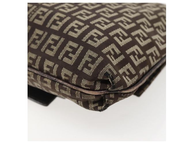 FENDI Zucchino Canvas Schultertasche Braun Auth bs29399 - Ansicht 12