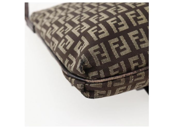 FENDI Zucchino Canvas Schultertasche Braun Auth bs29399 - Ansicht 13