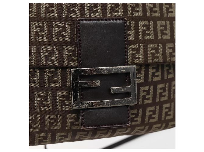 FENDI Zucchino Canvas Schultertasche Braun Auth bs29399 - Ansicht 15